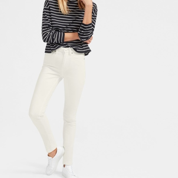 Everlane Denim - Everlane High Rise Skinny Jeans White 28